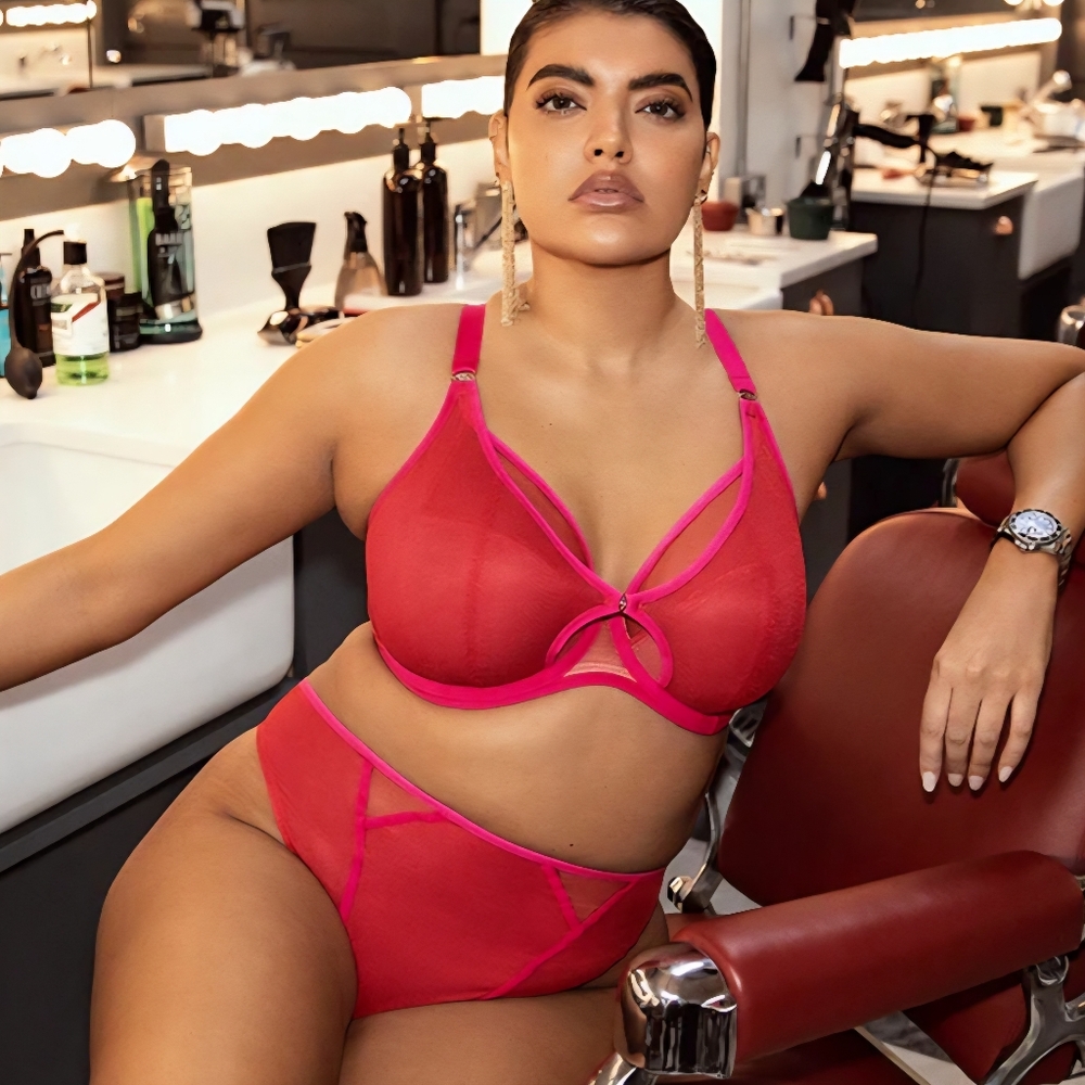 Elomi Kintai bra and thong set 36GG XL worn only twice